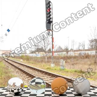 HDR Panorama 360° of Background Railway